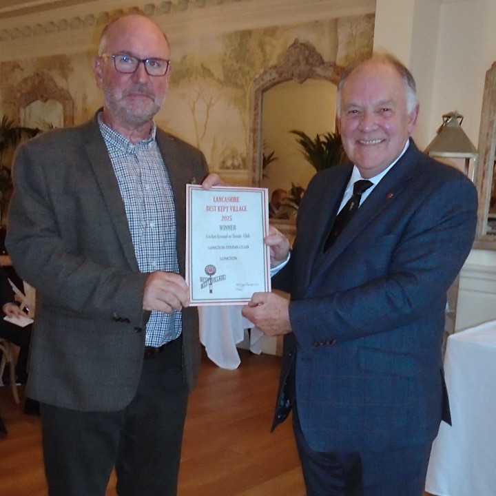 Lancashire Best Kept Village Competition 2025 - Winners Presentation - Outstanding Features -  Cricket Ground/Tennis Club - Longton Tennis Club